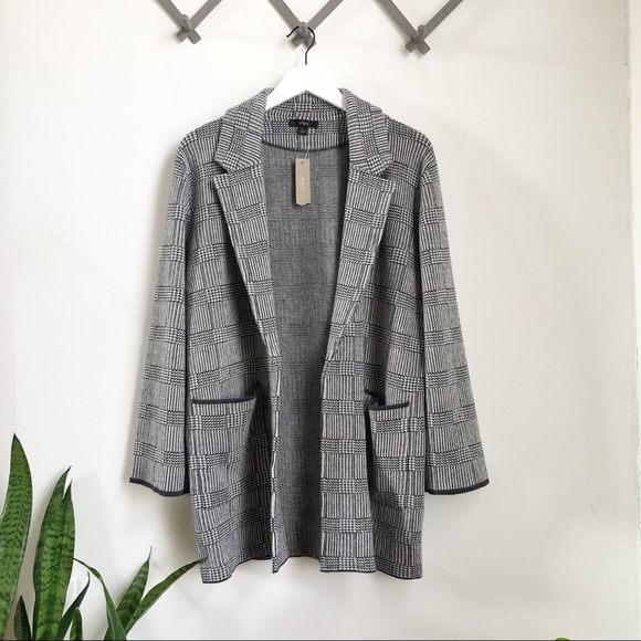 J. Crew Jackets & Blazers - J Crew Sophie Open-Front Sweater-Blazer in Glen Plaid